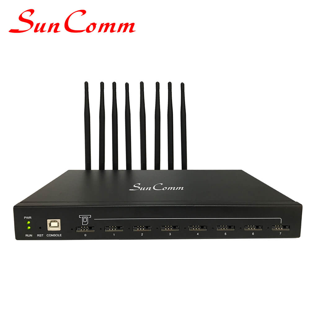 SunComm SC-0895E-4G 4G LTE VoIP Terminal / 4G SIP Gateway 4 SIM/ 8 SIM, 4 channels/ 8 channels, for European & Asian market (covering 4G 3G 2G)